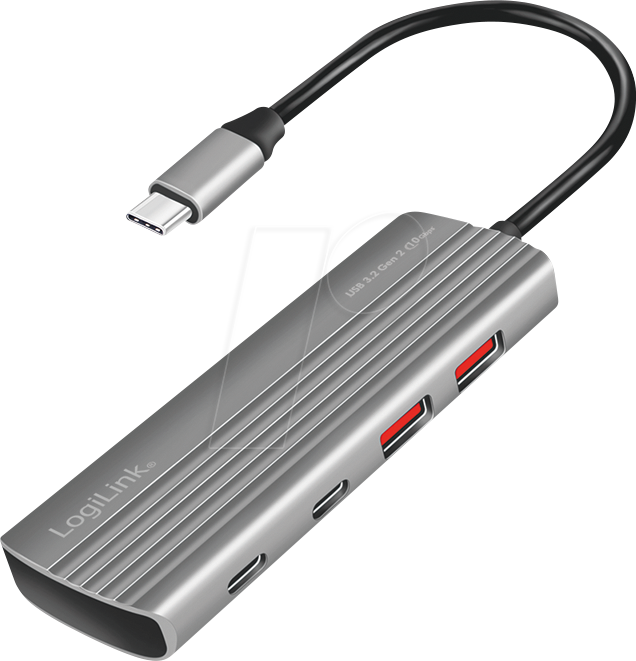 LOGILINK UA0413 - USB 3.1 Hub, 4 Port, 2x A, 2x C, PD 100 W