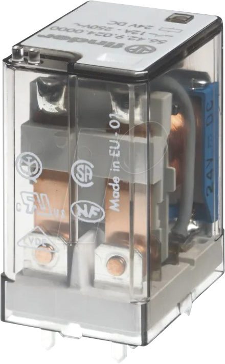 FIN 56.42.9 12V - PCB Leistungsrelais, 2 CO, 12 V DC