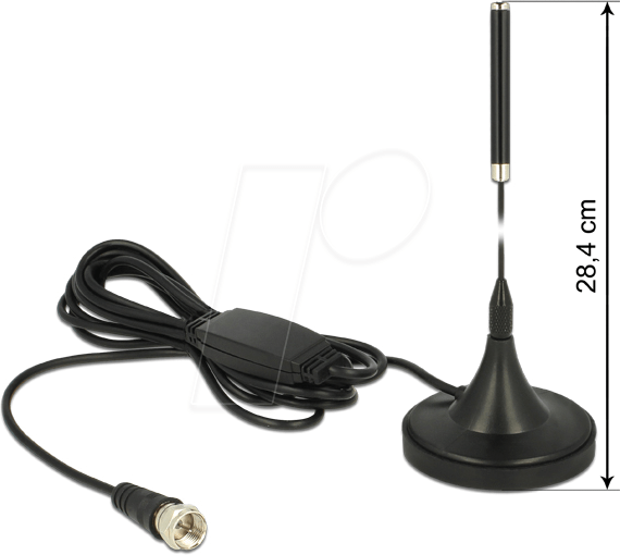 DELOCK 12413 - Antenne DAB+ F Stecker mit Standfuß