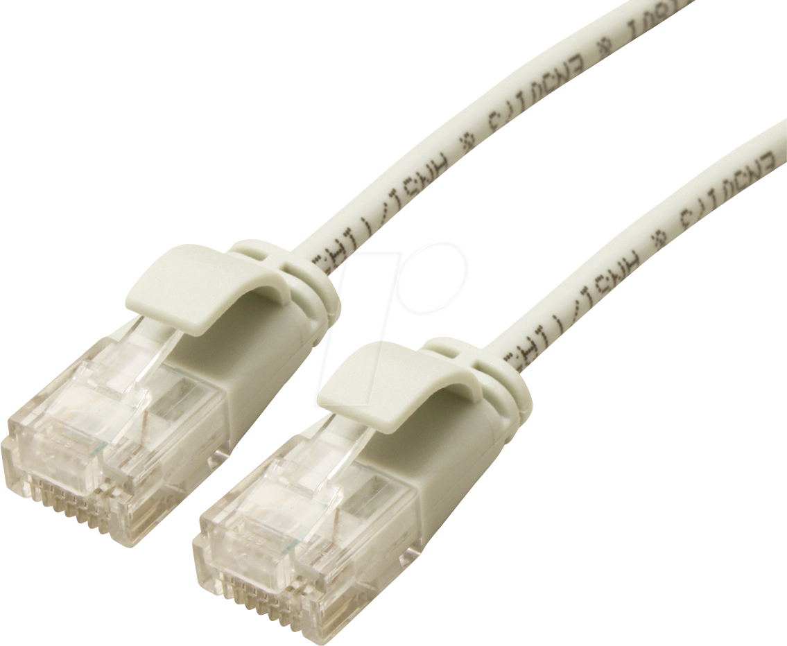 Thumbnail - ROLINE 21443904 - Cat.6a Slim Patchkabel, UTP, grau, 1,5 m