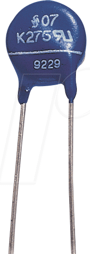 VDR-0,6 270 - Varistor,Rm 7,5mm, 0,6W, 275VAC