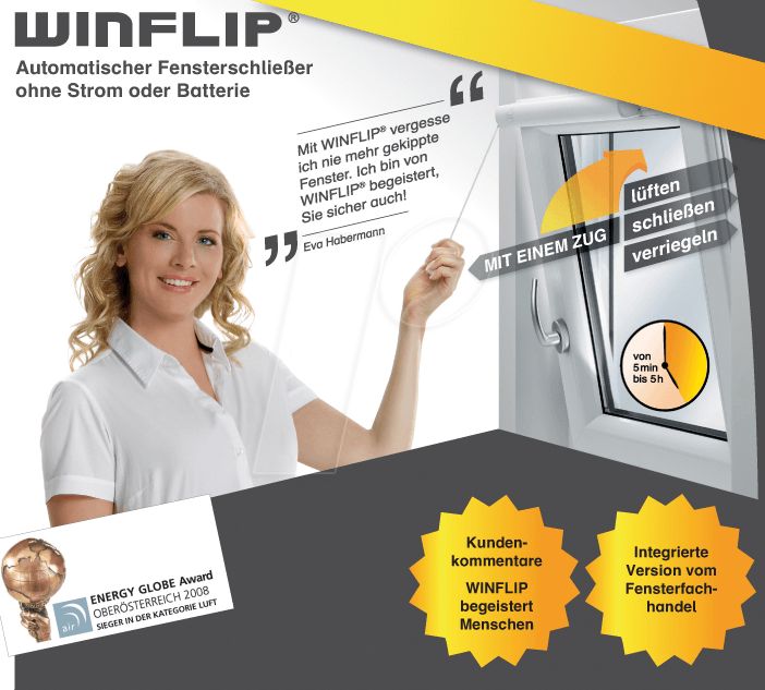 WINFLIP - Automatischer Fensterschließer Winflip