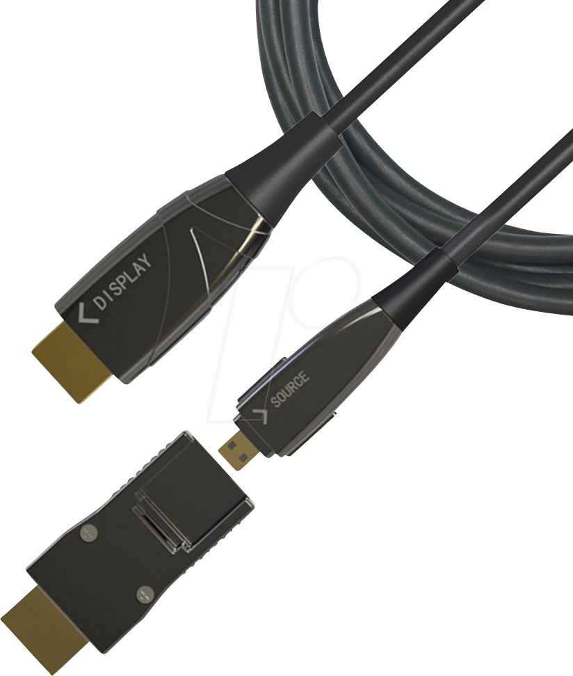 Thumbnail - ICOC-HDMIHY2D100 - Aktiv Optisches HDMI Kabel (AOC), 4K 60Hz, Micro D > HDMI A, 100