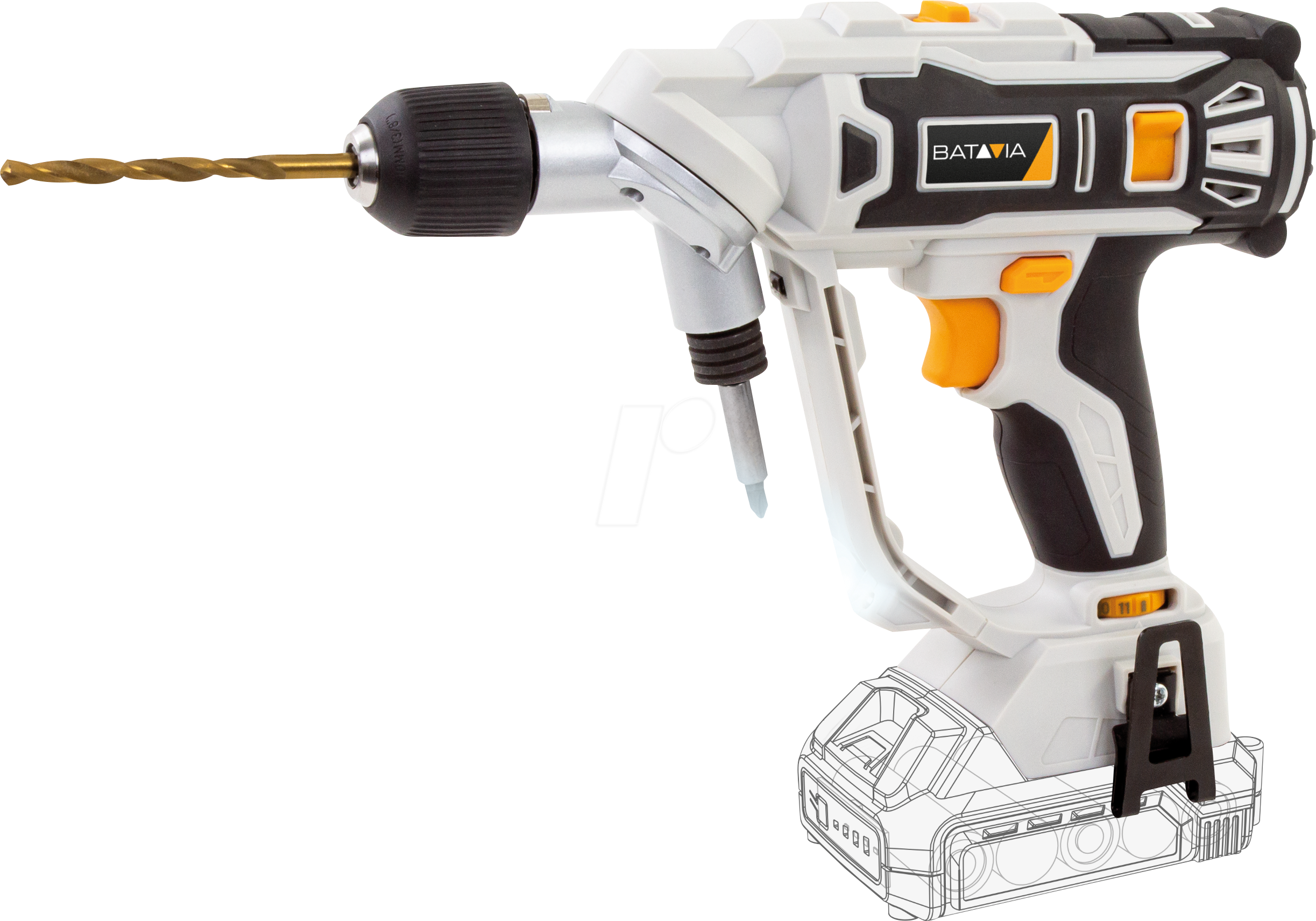 Thumbnail - BATAVIA 7063778 - Akku-Bohrschrauber, Twindrill, Maxxpack, ohne Akku
