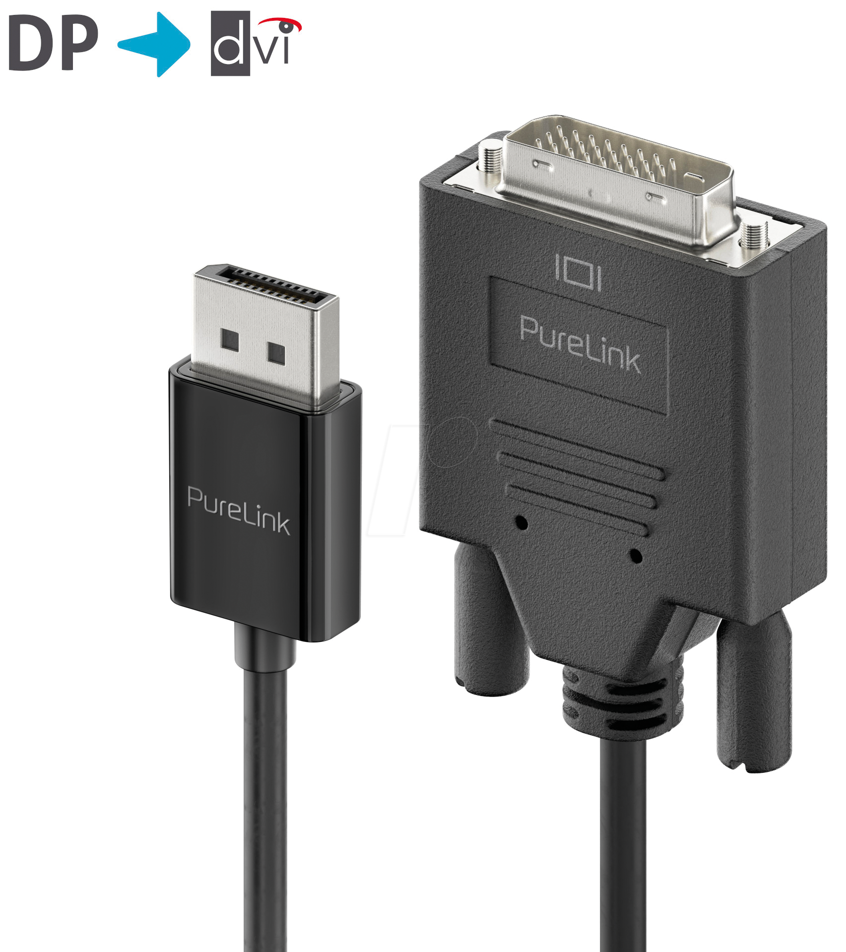 PURE IS2011-015 - Displayport 1.1 Stecker auf DVI 24+1 Stecker, WUXGA, 1,5 m