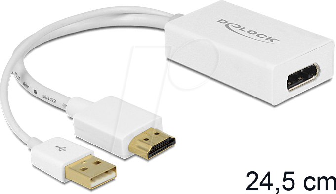 DELOCK 62496 - DisplayPort Adapter, HDMI-A Stecker auf DP Buchse