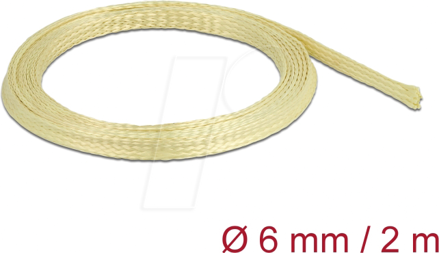 DELOCK 20798 - Geflechtschlauch aus Aramid Fasern 2 m x 6 mm