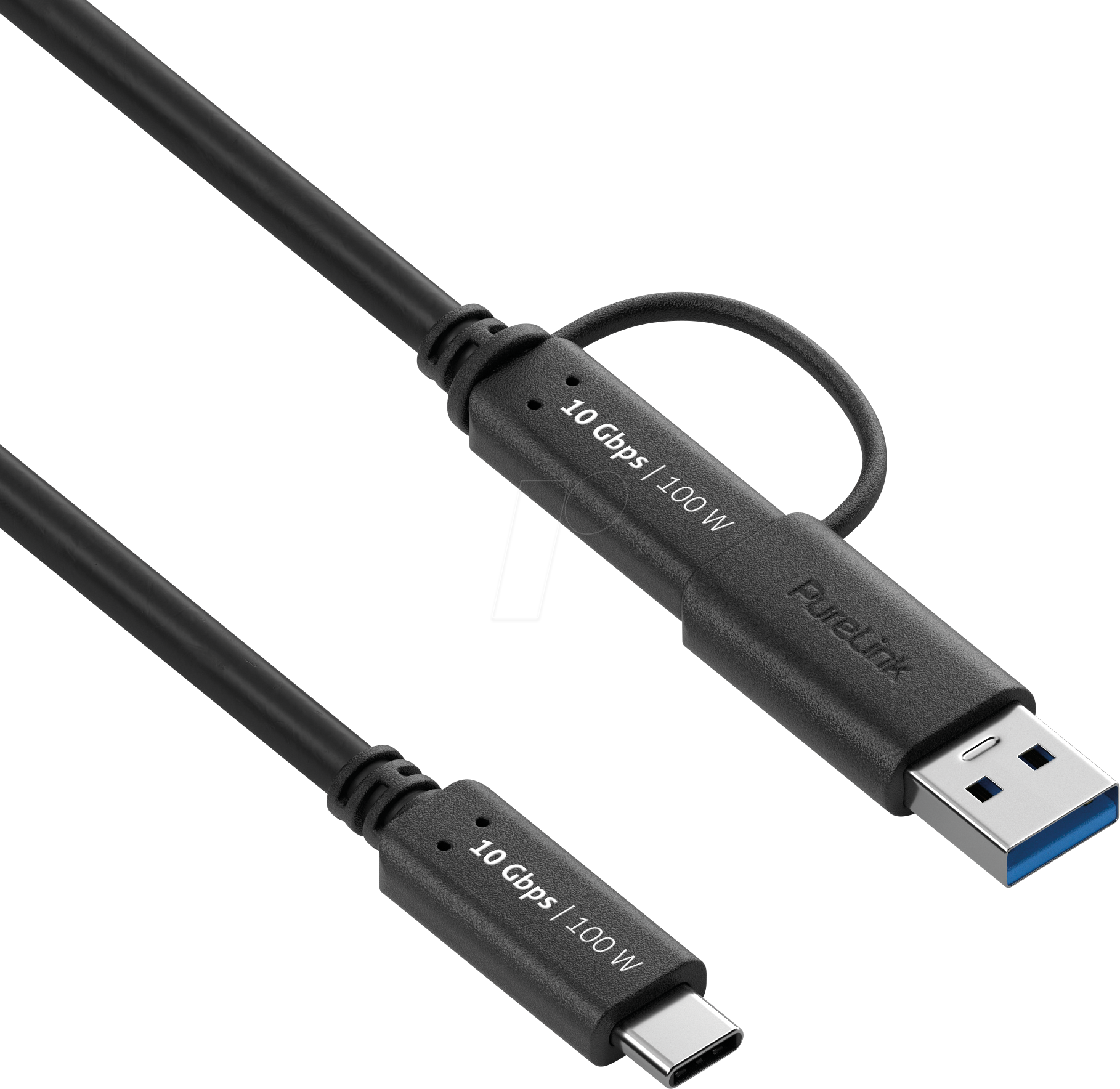 Thumbnail - PURE IS2513-010 - USB 10 Gb/s Kabel, iSerie, C Stecker auf A/C Stecker, schwarz, 1