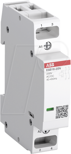 Thumbnail - ABB ESB16-11N-06 - Installationsschütz 16 A, 1S/1Ö, 230 V AC/DC