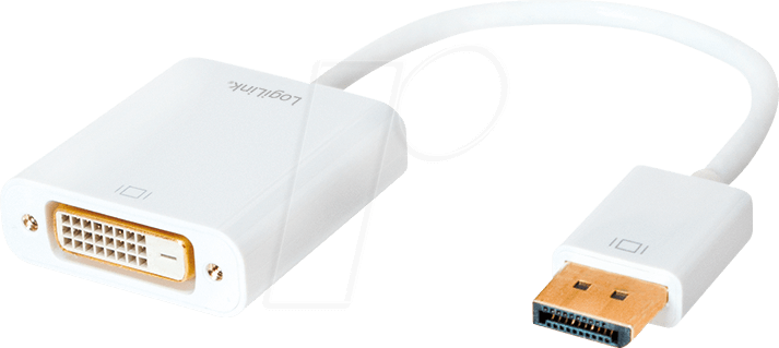 LOGILINK CV0058B - DisplayPort Adapter, DP Stecker auf DVI Buchse