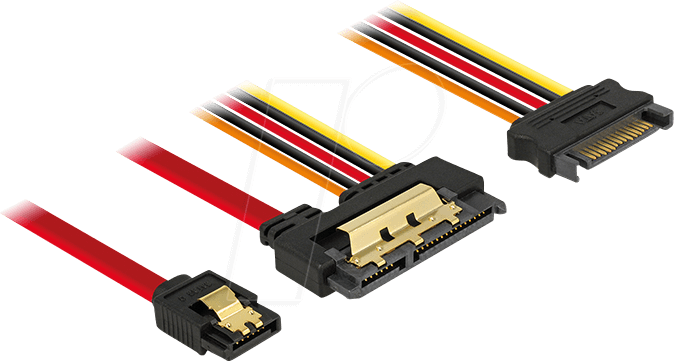 Thumbnail - DELOCK 85228 - SATA 6 Gb/s Buchse + SATA 15 Pin > SATA