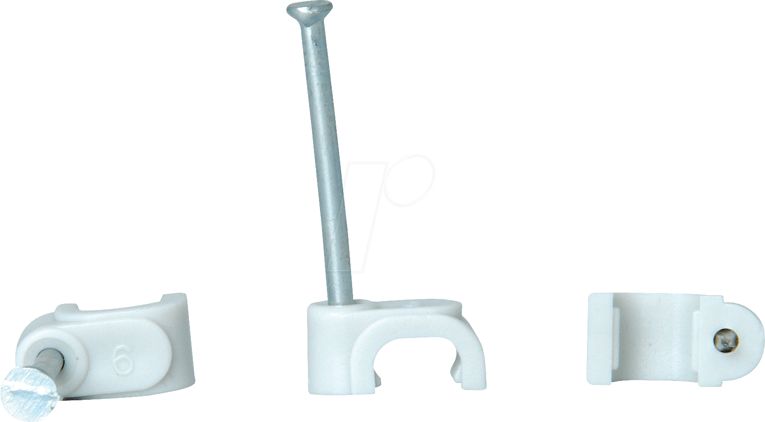 SCHELLE 2 25MM - Kabelschellen für 2-adrige Flachlitze 50 Stck.