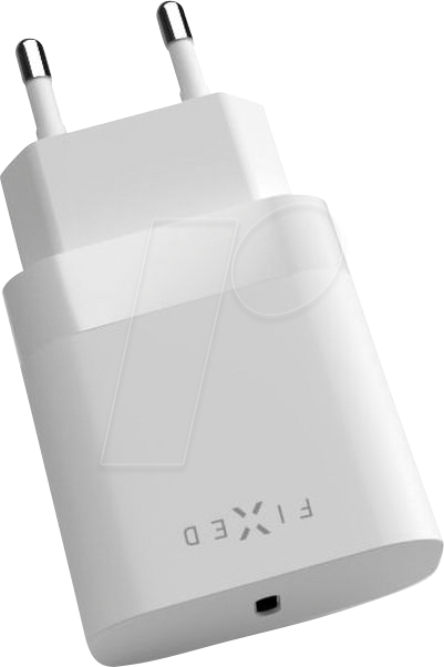 FIXC20N-C-WH - USB-Ladegerät, 20 W, 5-12 V, 3A, 1x USB-C PD 3.0, weiß