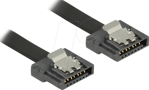DELOCK 83839 - Kabel SATA FLEXI 6 Gb/s 20 cm schwarz Metall