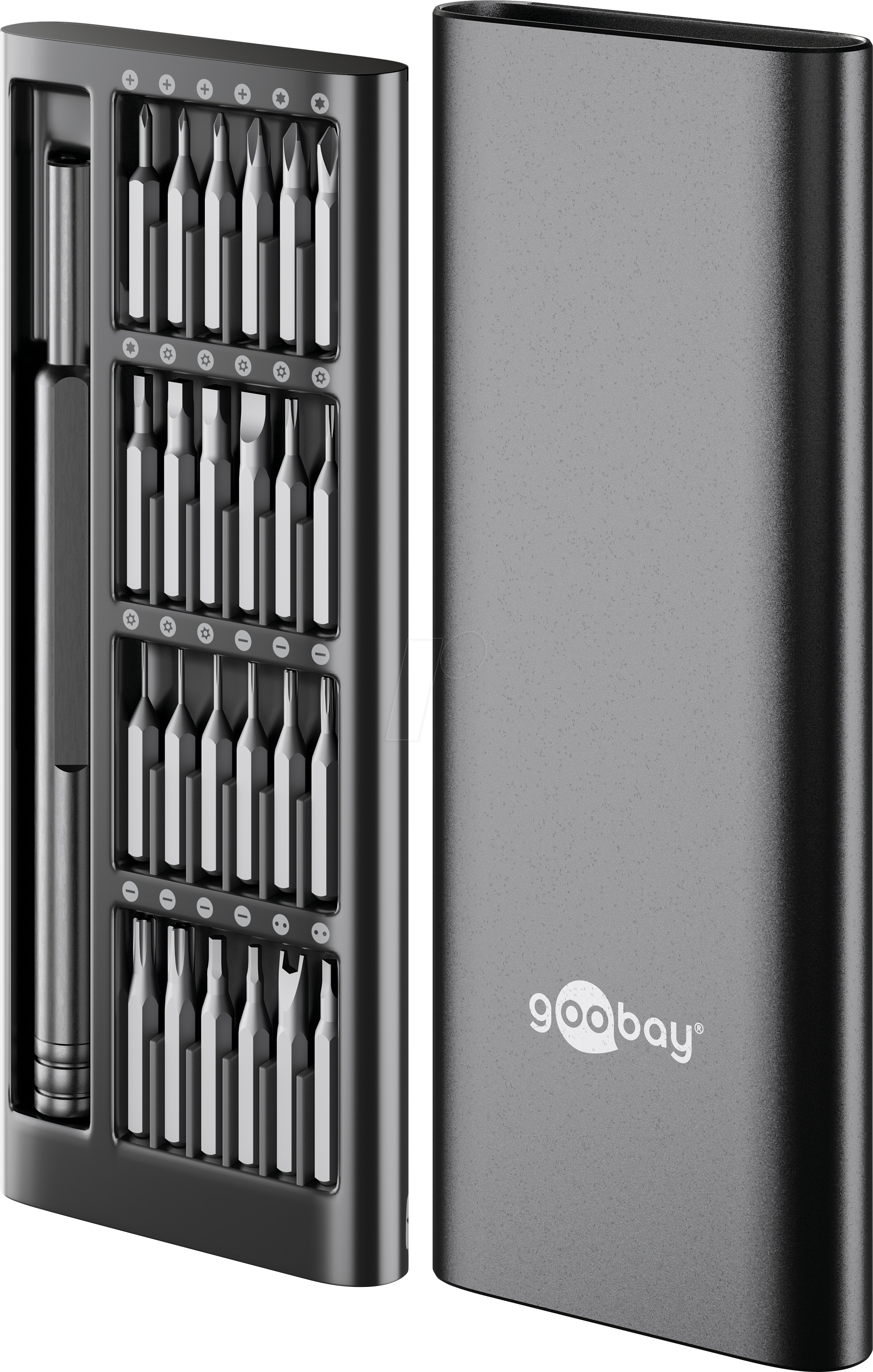 Thumbnail - GOOBAY 77836 - Präzisionsschraubendreher, 24 teilig, mit Magnethalter