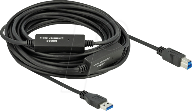 DELOCK 85380 - Aktives USB 5 Gb/s-Kabel, A-Stecker > B-Stecker, 10 m