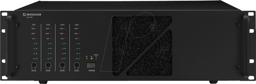 MON PA-4120 - Monacor ELA-Leistungsverstärker, 4x 120 W