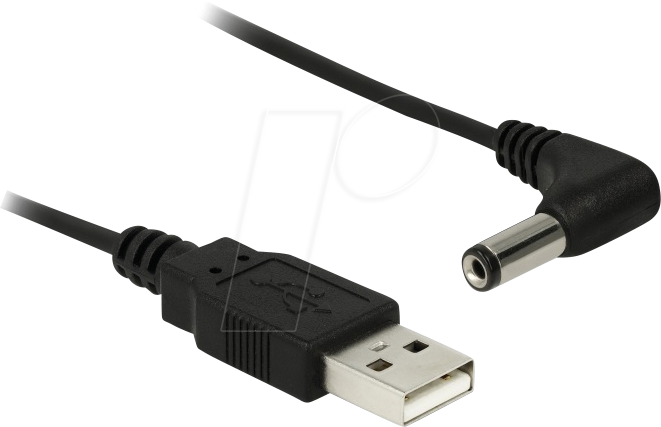 DELOCK 83578 - Stromkabel USB > DC 5,5 x 2,1 mm Stecker 90° 1,5 m