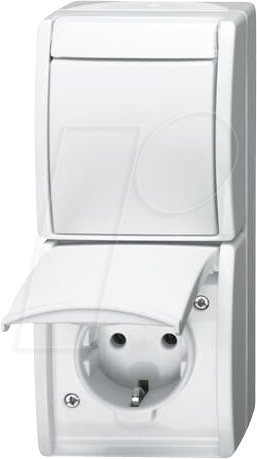 Thumbnail - BJ 2601-6-20 EW4 - Schutzkontakt-Steckdose, Wippschalter Aus- und Wechselschaltung