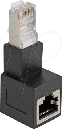 DELOCK 87862 - Netzwerk Adapter RJ45 Stecker / Buchse, Cat.6A, unten gewinkelt