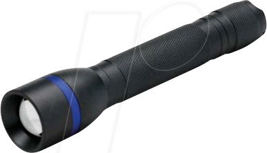 XCELL 148651 - LED-Taschenlampe, 300 lm, schwarz, 2x AA Batterien