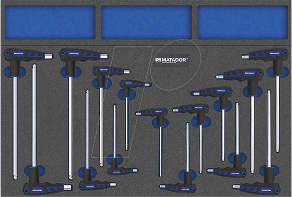 MAT 8164 1441 - Stiftschlüsselsatz, Innensechskant, 15-teilig