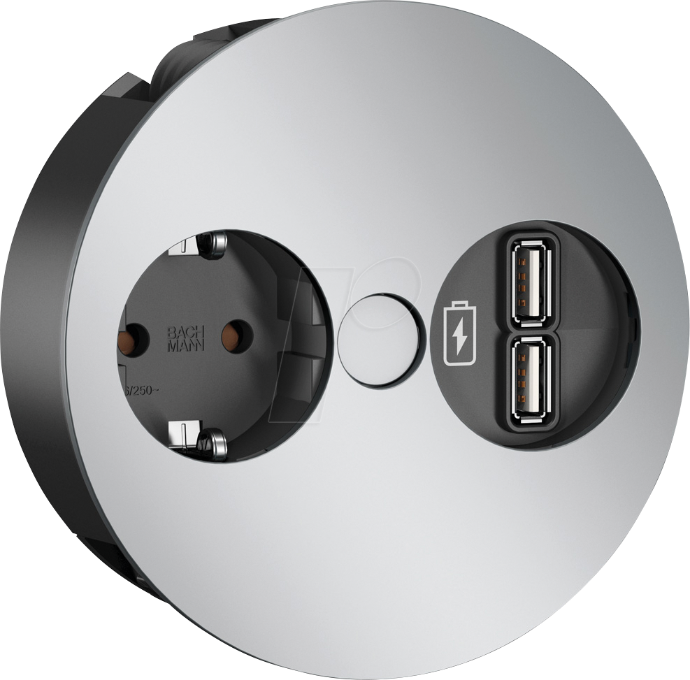 BACH 931.033 - TWIST Steckdoseneinheit, 1-fach, USB A/A 15W