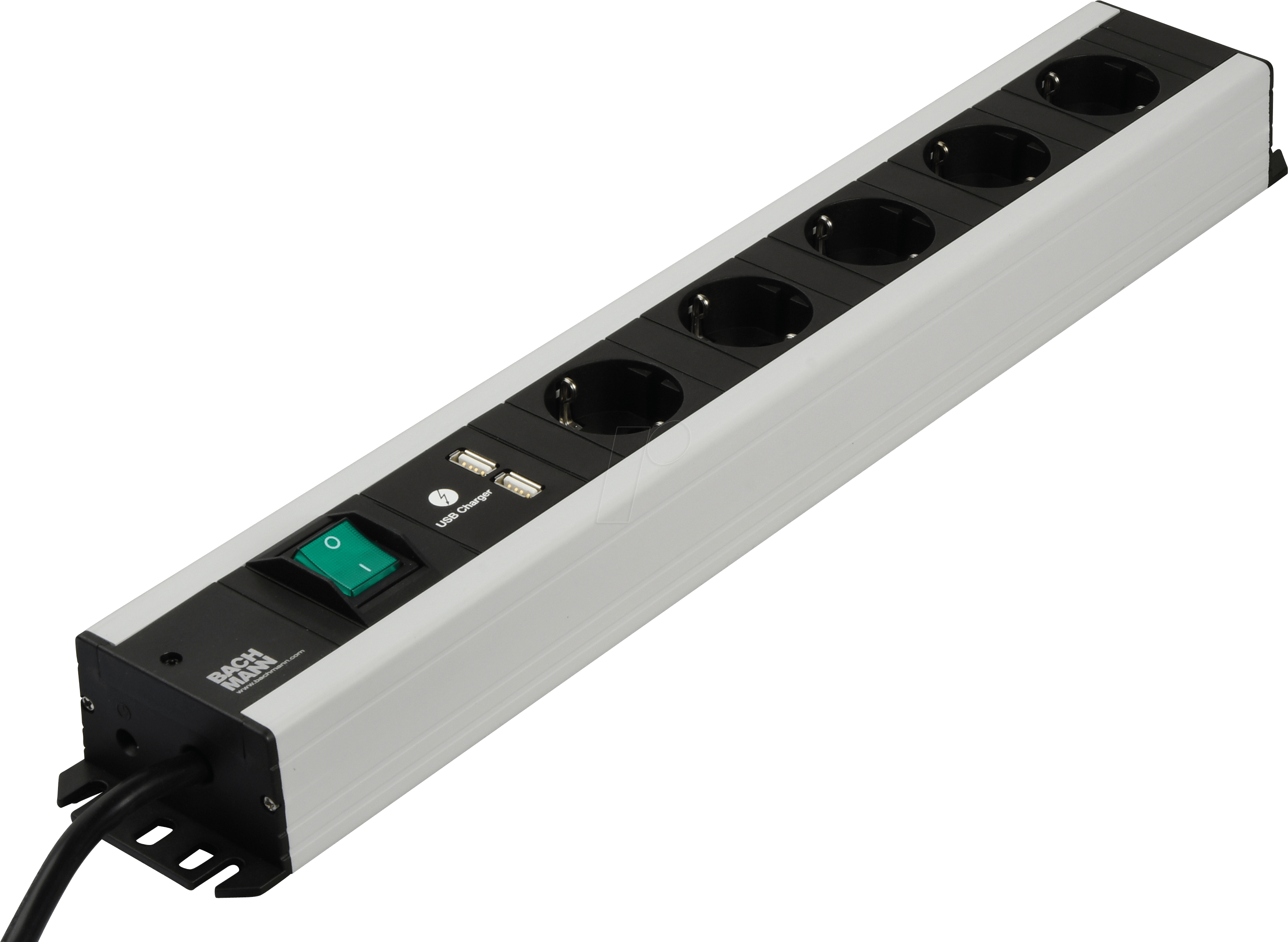 Thumbnail - BACH 300.030 - Steckdosenleiste, 5-fach, Typ F - CEE 7/3, schwarz