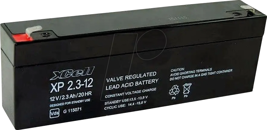 XCELL XP2.3-12 - Blei-Vlies-Akku, 12 V, 2,3 Ah