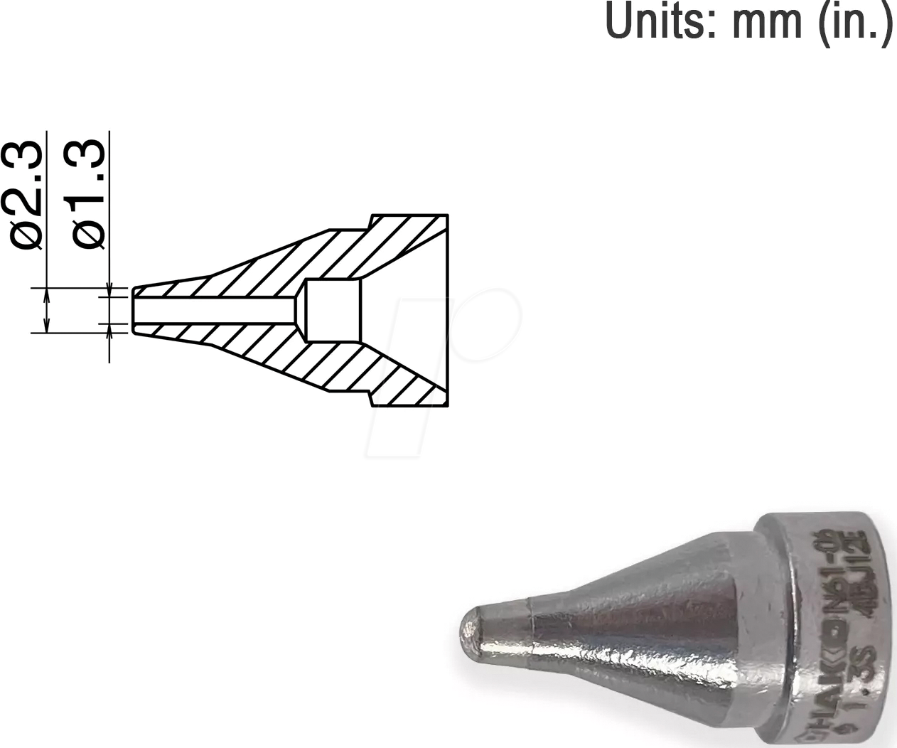 HAK N61-06 - Entlötdüse N61-06, S-Typ, 1,3 mm