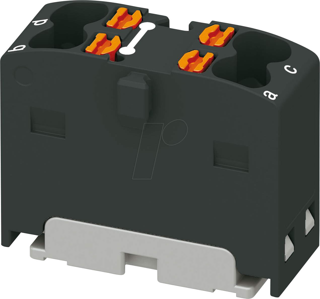 PHOE 1046616 - Verteilerblock PTFIX, 4x1,5, schwarz