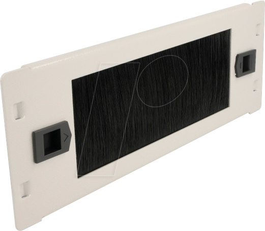 DELOCK 66619 - Bürstenleiste 10'', werkzeugfrei, 2 HE, grau