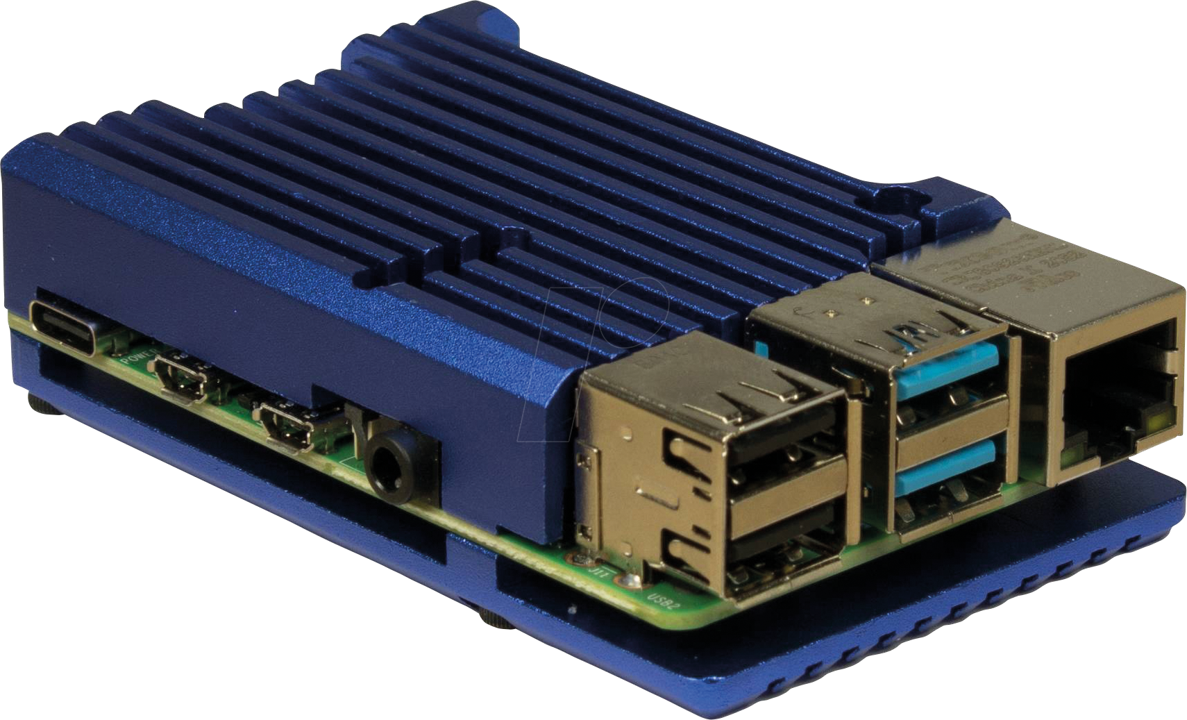 RPIC ODS-721 BL - Gehäuse für Raspberry Pi 4, ODS-721, Aluminium, blau