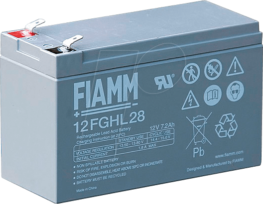 FI FGHL 12-7,2 - Blei-Vlies-Akku, 12 V, 7,2 Ah, LongLife