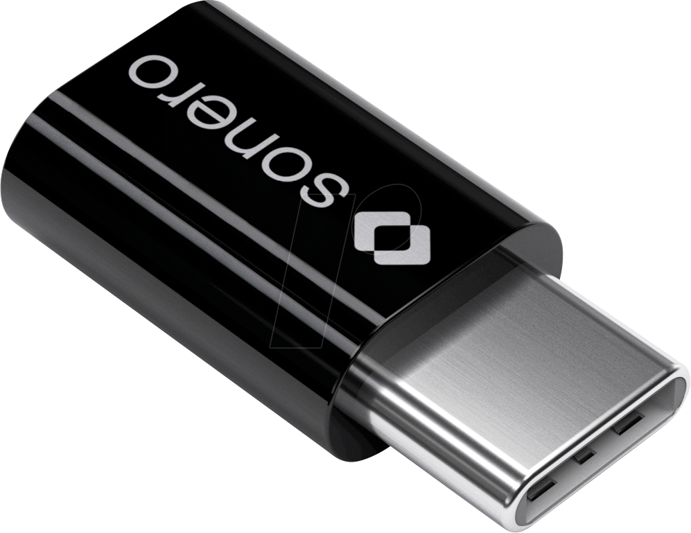 Thumbnail - SON UA111 - USB 2.0 Adapter, C-Stecker > Micro-B-Buchse, schwarz