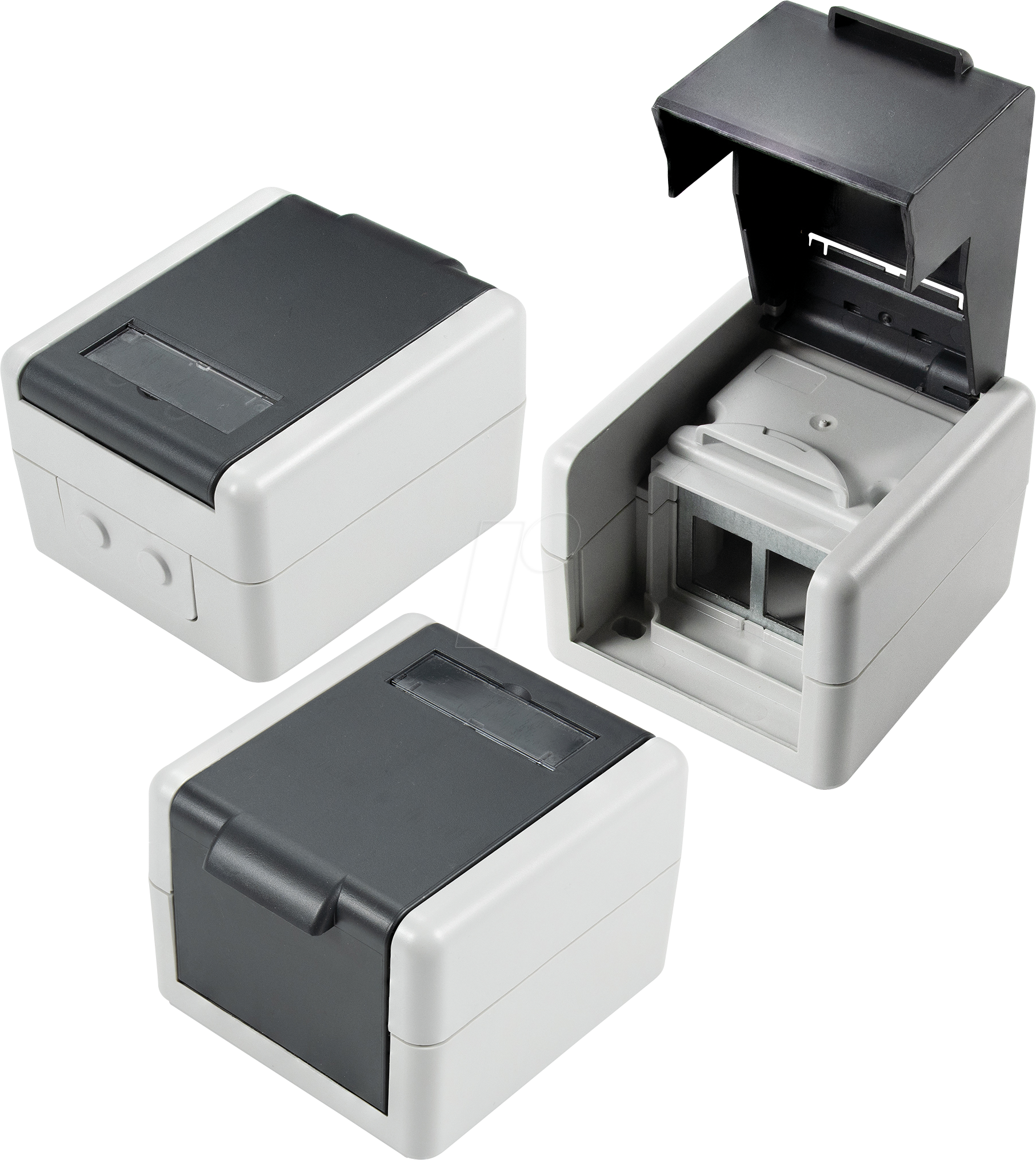 TTL 1800-02-IP44 - Aufputzdose IP44 für 2x Keystonemodul, unbestückt