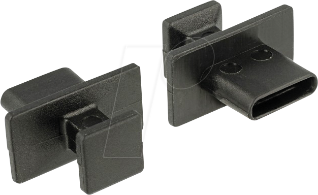 DELOCK 64015 - Staubschutz, USB-C Buchse mit großem Griff, 10 Stück, schwarz