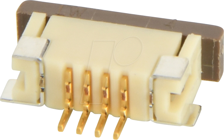 Z12-04-12110 - SMD-ZIF-Stecker 4pol RM1,0 Kont. unten