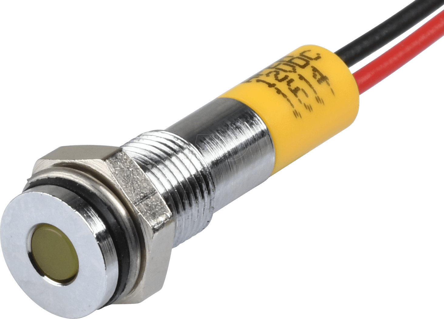 APM Q6F3C Y12E - LED-Signalleuchte, gelb, 12 V, Ø 6 mm, bündig, bedrahtet