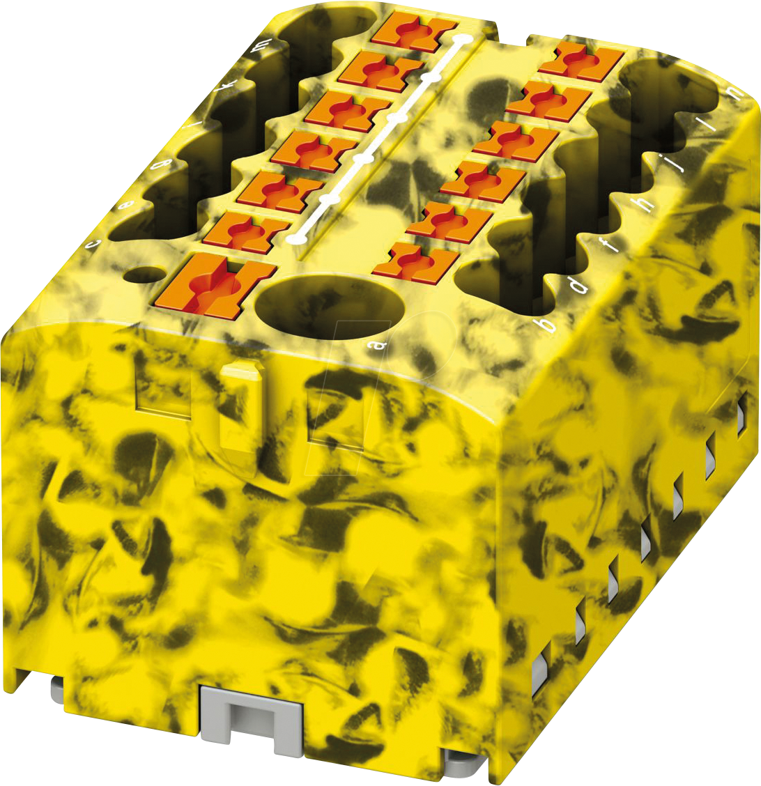 PHOE 3273372 - Verteilerblock PTFIX, 12x2,5, gelb-schwarz