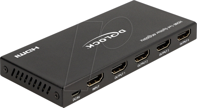 DELOCK 18652 - HDMI-Splitter, 1x4-Port, 4K/60 Hz