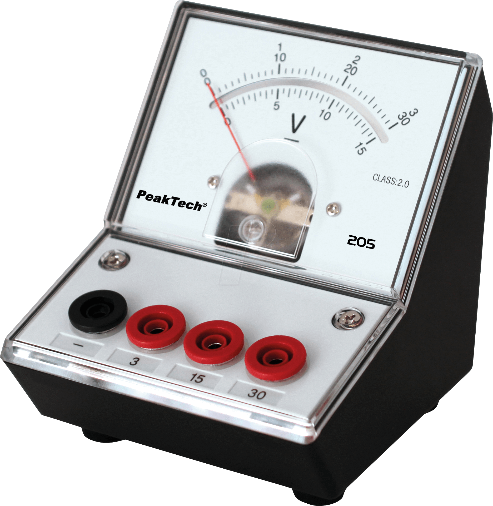 PEAKTECH 205-06 - Voltmeter, analog, Tischgerät, 0 - 3 V / 15 - 30 V DC