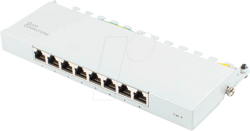 Thumbnail - GC N0111 - Patchpanel, 8-Port, Cat.6, 0,5 HE