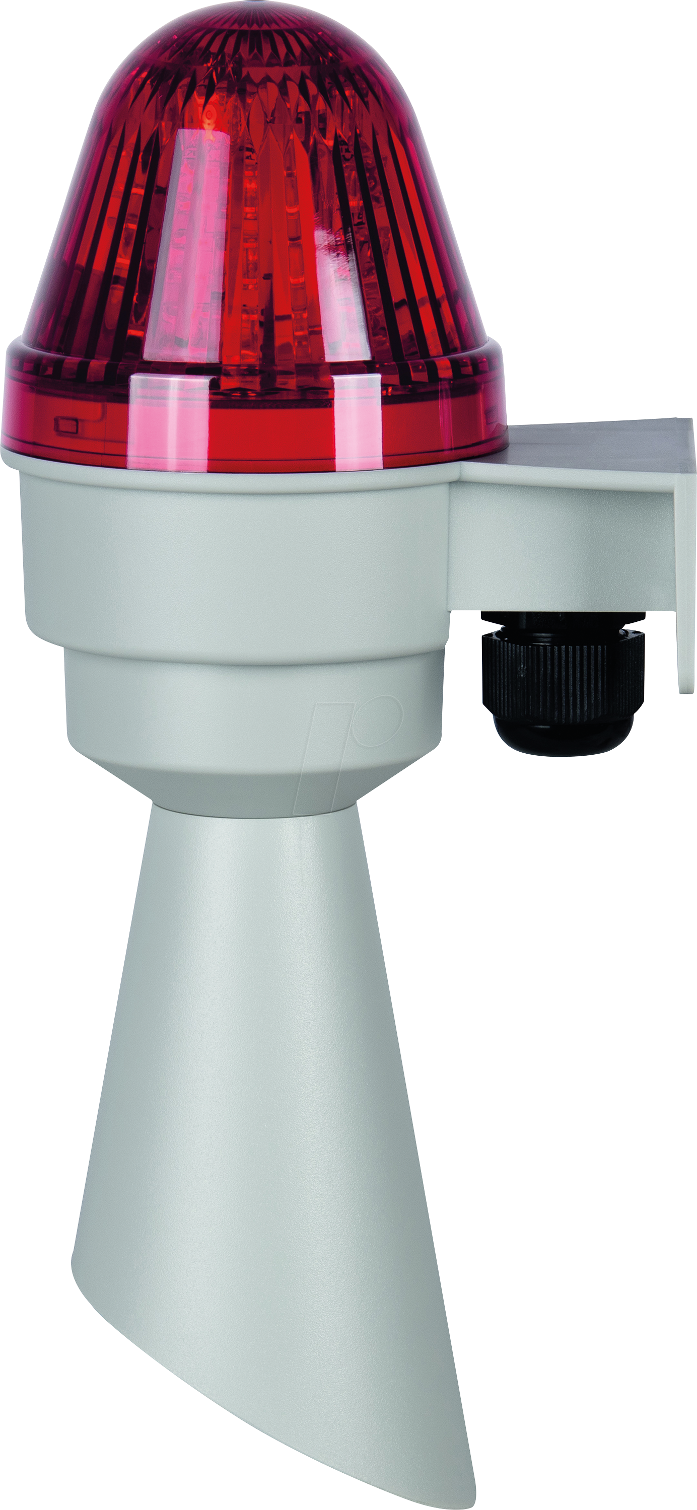 COBLHP582GT24RL - Kleinhupe, mit Trichter, grau, rote Linse, 24V DC