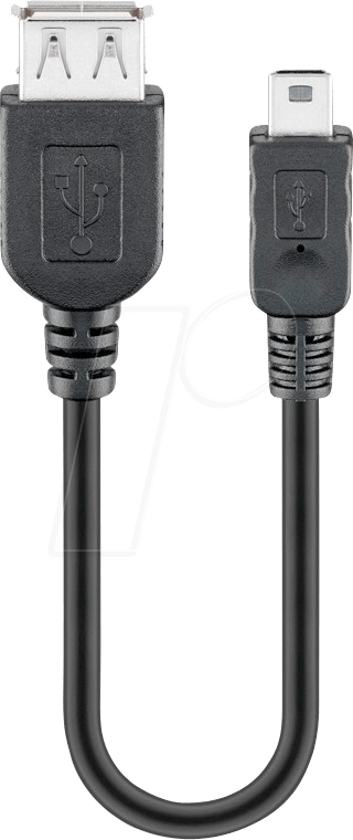 Thumbnail - GOOBAY 95006 - USB 2.0 Kabel, A Buchse auf mini B Stecker, 0,20 m