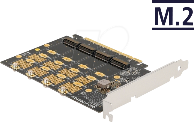 DELOCK 89017 - Konverter PCIe x16 Karte > 4 x M.2 Key M Bifurcation
