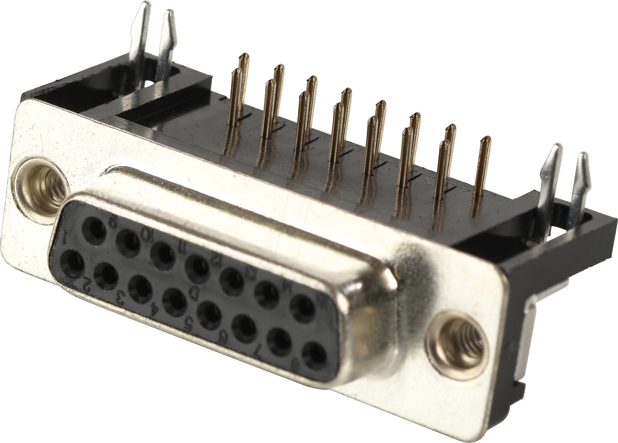 W+P 107-15-2-1-0 - D-SUB Buchse, 15-polig, gewinkelt