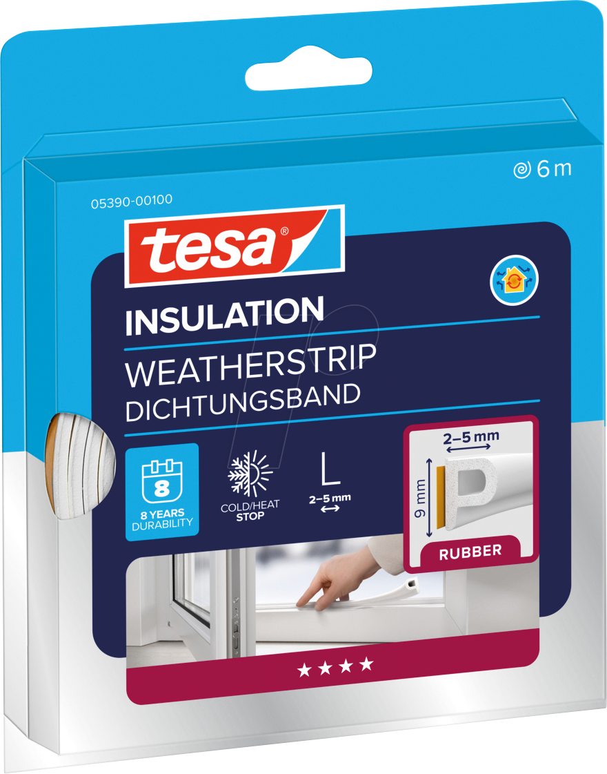 TESA 05390 WS - Dichtungsband tesa® INSULATION L, 6 m, weiß