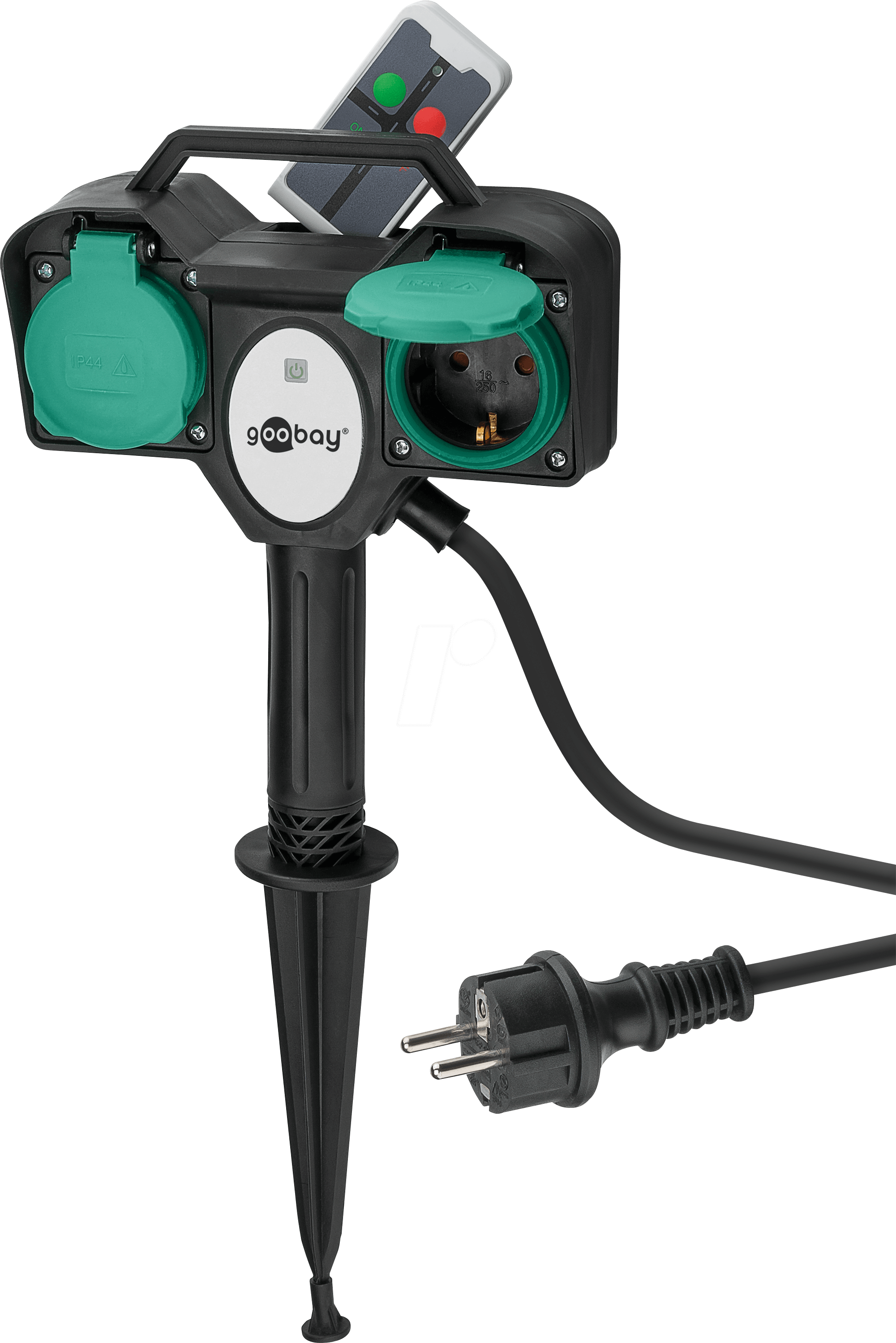 GB 76779 - 2-fach Gartensteckdose mit Funk-Fernbedienung