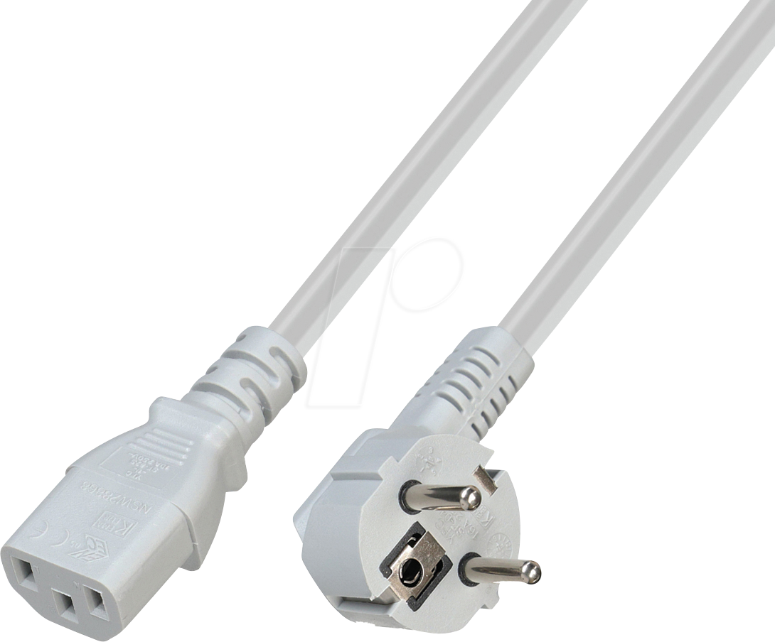 TTL 7102G-5M - Netzkabel CEE 7/7 auf C13, 5,0 m, grau